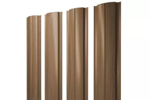 Штакетник Grand Line Slim Полукруглый 0,45 Print Elite Honey Wood Медовое дерево купить в краснодаре