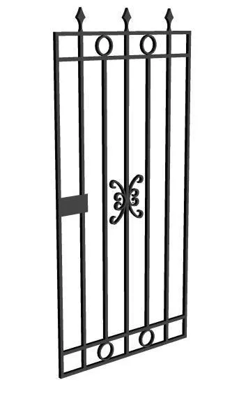 Калитка П-2 проф.труба 50х50 Ш-1000мм В 1600мм два столба 80х80х1700 RAL 9005 черный грунт купить в краснодаре