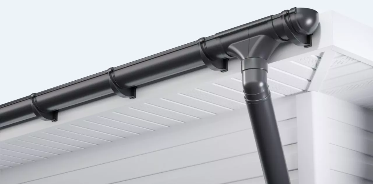 Желоб водосточный 3 м Döcke LUX RR33 Карбон купить в краснодаре