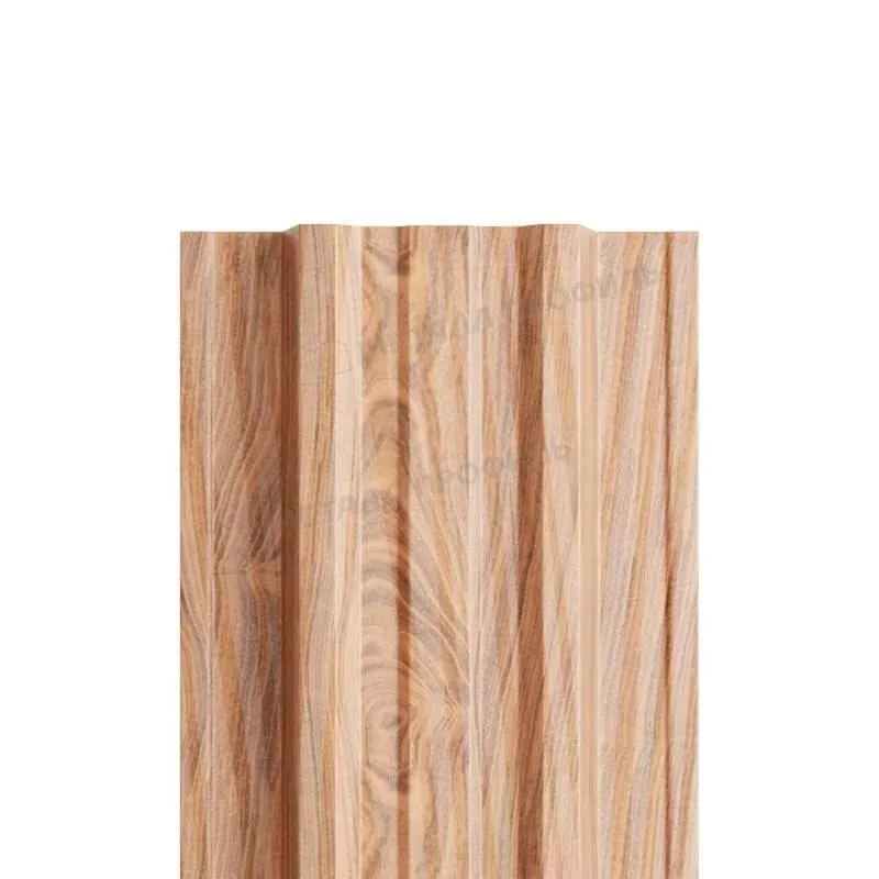 Штакетник Металл Профиль TRAPEZE-Т (Прямой) ECOSTEEL текстурированный 0,5 мм Кедр купить в краснодаре