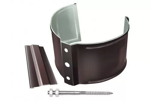 Кронштейн трубы на кирпич Optima Grand Line 90 мм RR 32 Темно-коричневый купить в краснодаре