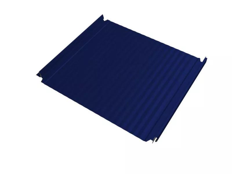 Кликфальц Double Pro Gofr Grand Line 0,45 PE с пленкой на замках RAL 5002 ультрамариново-синий купить в краснодаре