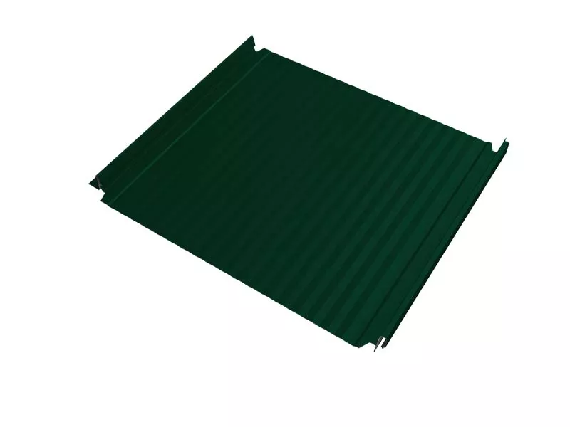 Кликфальц Double Pro Gofr Grand Line 0,45 PE с пленкой на замках RAL 6005 зеленый мох купить в краснодаре