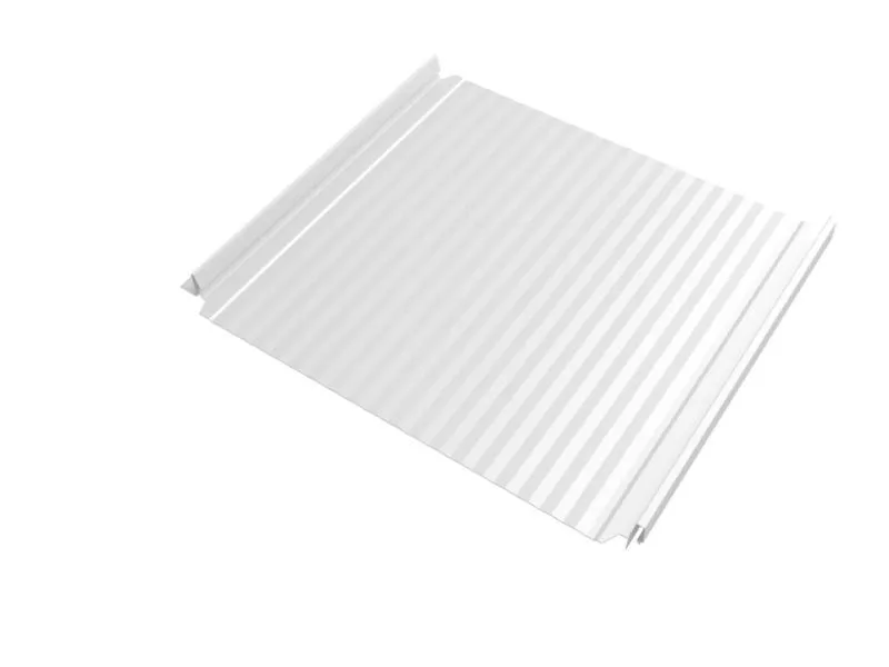 Кликфальц Double Pro Gofr Grand Line 0,5 Satin с пленкой на замках RAL 9003 сигнальный белый купить в краснодаре