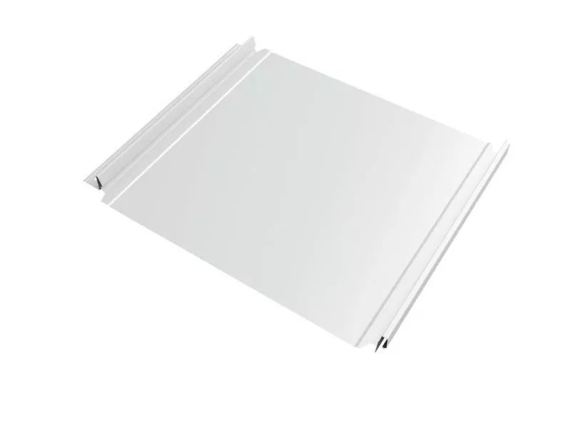 Кликфальц Double Pro Grand Line 0,45 PE с пленкой на замках RAL 9003 сигнальный белый купить в краснодаре