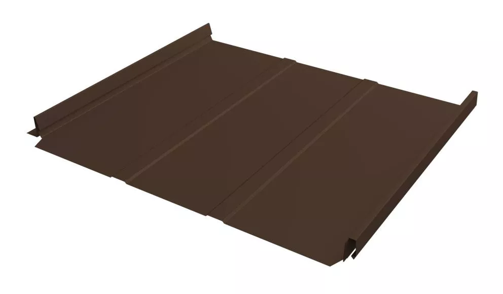 Кликфальц Fin Line Grand Line 0,45 Drap ST с пленкой на замках RAL 8017 шоколад купить в краснодаре