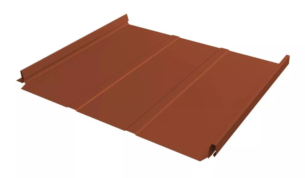 Кликфальц Fin Line Grand Line 0,5 Satin Matt TX с пленкой на замках RAL 8004 терракота купить в краснодаре