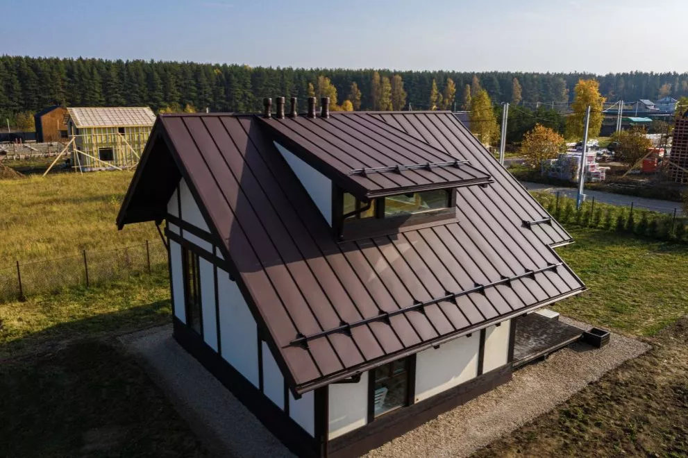 Кликфальц Grand Line 0,45 Drap ST с пленкой на замках RAL 8017 шоколад купить в краснодаре