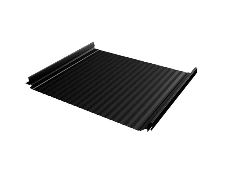 Кликфальц Pro Gofr Grand Line 0,5 GreenCoat Pural BT, matt с пленкой на замках RR 33 черный (RAL 9004 сигнальный черный) купить в краснодаре