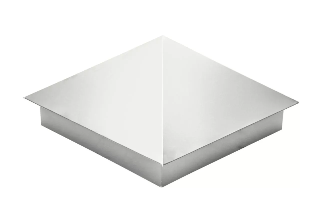 Колпак на столб 390х390мм 0,5 Satin с пленкой RAL 9003 сигнальный белый купить в краснодаре