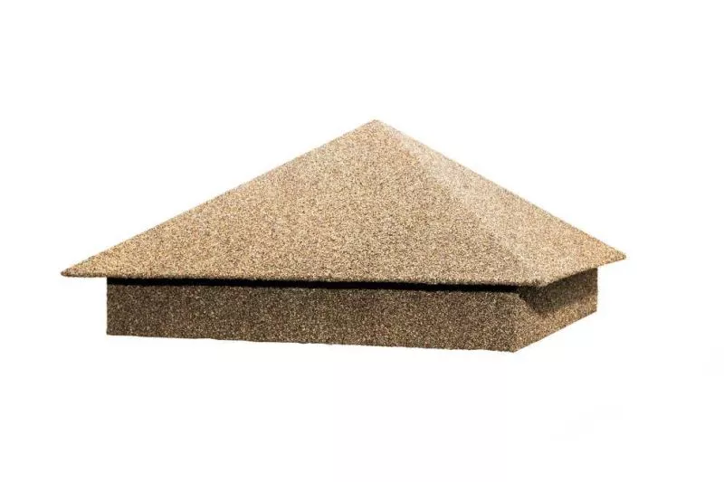 Колпак на столб 510х510мм 0,45 Базальт Песочный раф купить в краснодаре