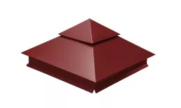 Колпак на столб двойной 390х390мм 0,45 PE с пленкой RAL 3011 коричнево-красный. Цена: 2425 руб. Артикул: 32125