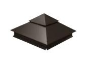 Колпак на столб двойной 390х390мм 0,45 PE с пленкой RR 32 темно-коричневый – Купить оптом и в розницу