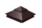 Колпак на столб двойной 390х390мм 0,5 GreenCoat Pural BT, matt с пленкой RR 887 шоколадно-коричневый (RAL 8017 шоколад) – Купить оптом и в розницу