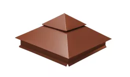 Колпак на столб двойной 390х390мм 0,5 Satin Matt с пленкой RAL 8004 терракота. Цена: 3257 руб. Артикул: 32133