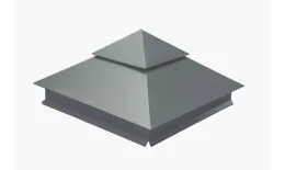 Колпак на столб двойной 390х390мм 0,45 PE с пленкой RAL 7005 мышино-серый. Цена: 2425 руб. Артикул: 32144