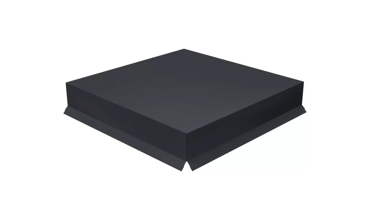 Колпак на столб крышка 390х390мм 0,5 Satin Matt с пленкой RAL 7024 мокрый асфальт купить в краснодаре