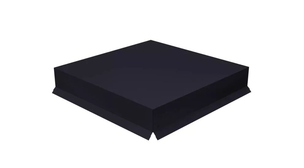 Колпак на столб крышка 520х280мм 0,45 Drap TX с пленкой RAL 9005 черный купить в краснодаре