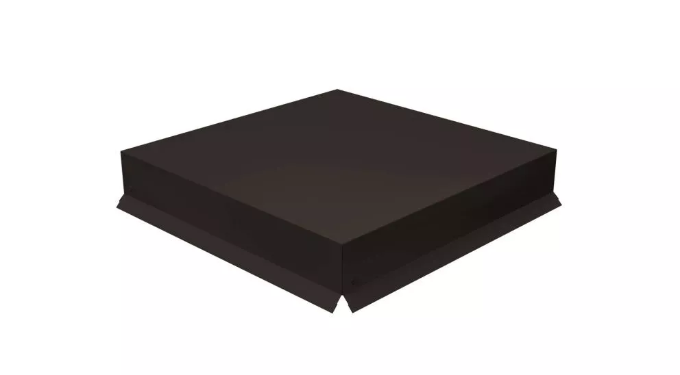 Колпак на столб крышка 510х260мм 0,45 Drap с пленкой RR 32 темно-коричневый купить в краснодаре