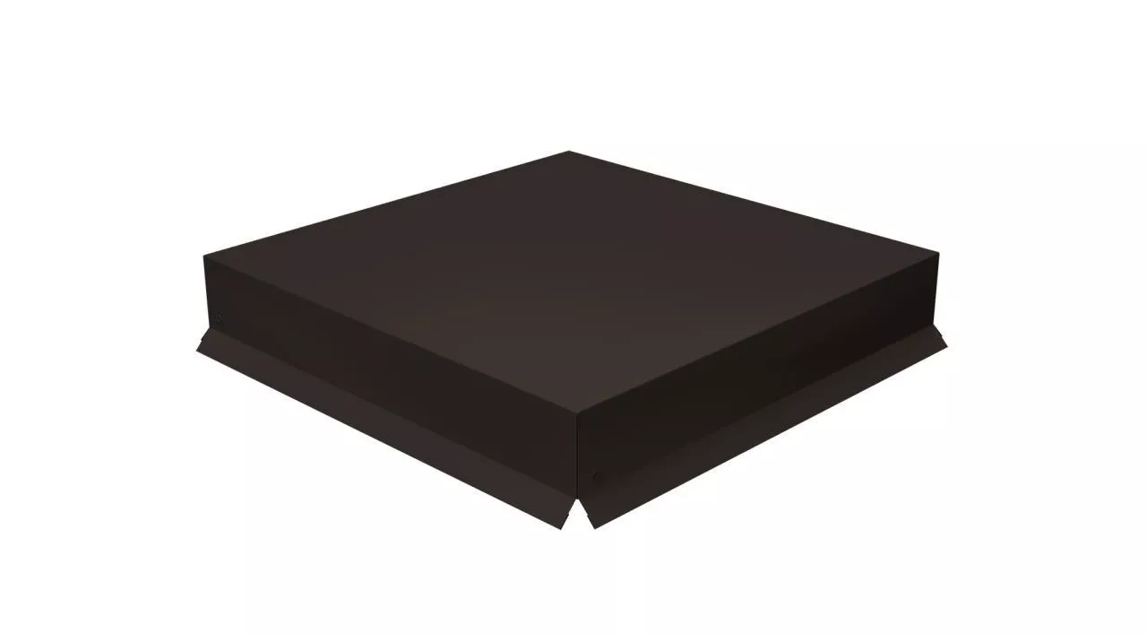 Колпак на столб крышка 415х415мм 0,5 Satin Matt с пленкой RR 32 темно-коричневый купить в краснодаре