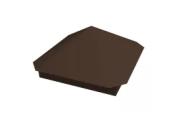 Колпак на столб Пирамида 390х390мм 0,45 Drap с пленкой RAL 8017 шоколад – Купить оптом и в розницу