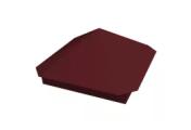Колпак на столб Пирамида 390х390мм 0,45 PE с пленкой RAL 3005 красное вино – Купить оптом и в розницу