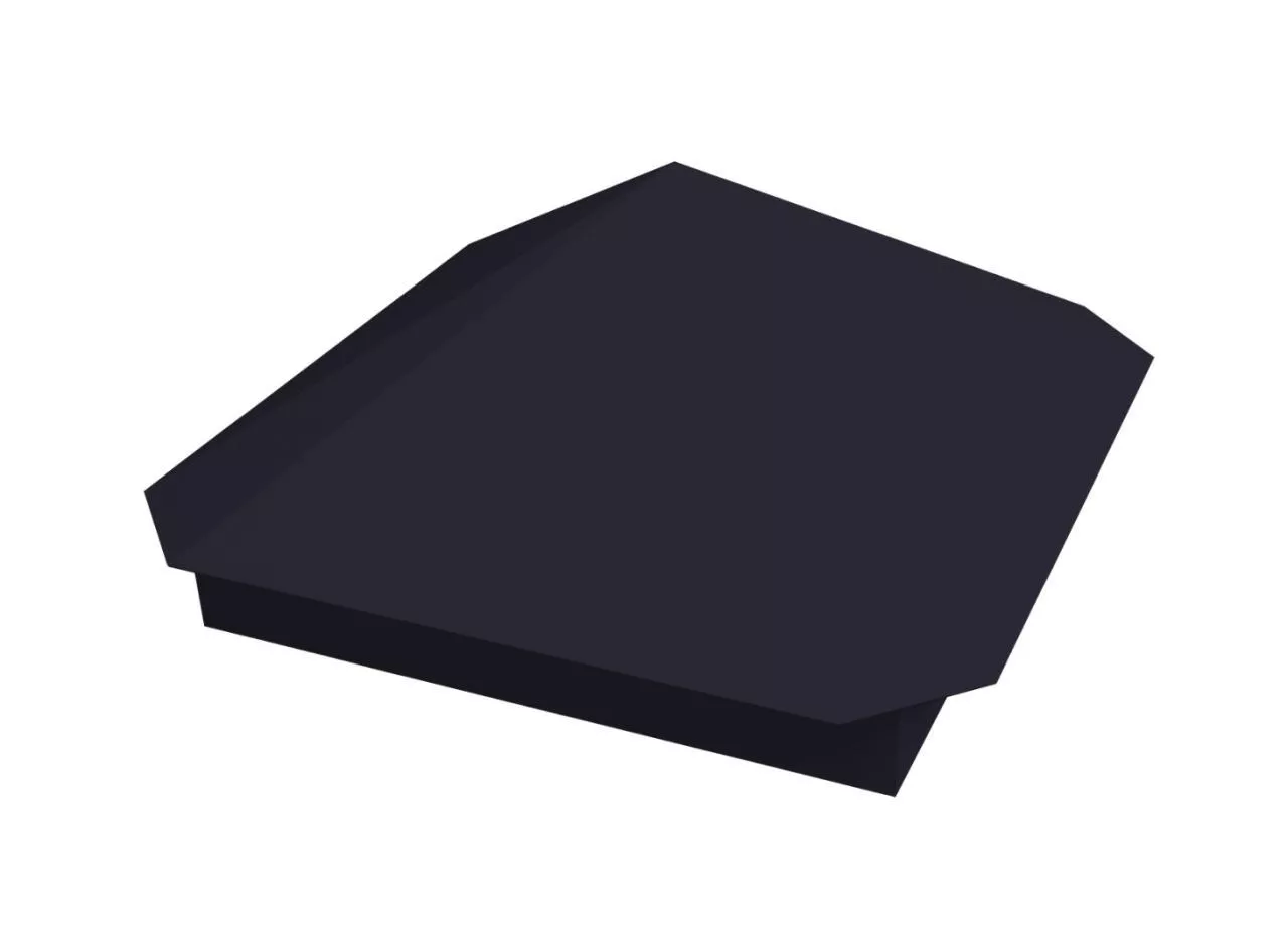 Колпак на столб Пирамида 450х450мм 0,5 Satin Matt TX с пленкой RAL 9005 черный купить в краснодаре