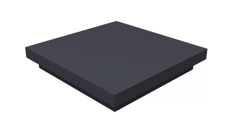 Колпак на столб плоский 385х385мм 0,5 Satin с пленкой RAL 7024 мокрый асфальт купить в краснодаре