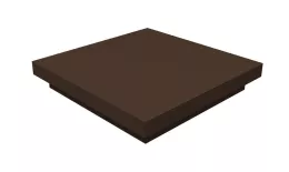 Колпак на столб плоский 390х390мм 0,4 PE с пленкой RAL 8017 шоколад. Цена: 1824 руб. Артикул: 32366