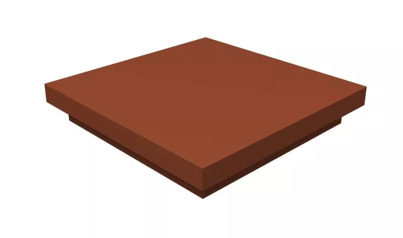 Колпак на столб плоский 390х390мм 0,45 Drap с пленкой RAL 8004 терракота купить в краснодаре