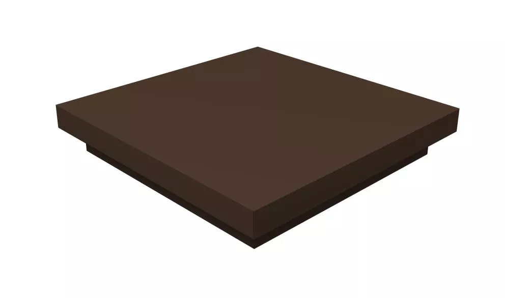 Колпак на столб плоский 390х390мм 0,45 Drap с пленкой RAL 8017 шоколад купить в краснодаре