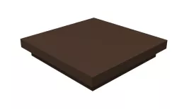Колпак на столб плоский 390х390мм 0,45 PE с пленкой RAL 8017 шоколад. Цена: 1974 руб. Артикул: 32668