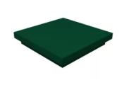 Колпак на столб плоский 390х390мм 0,5 Satin с пленкой RAL 6005 зеленый мох – Купить оптом и в розницу