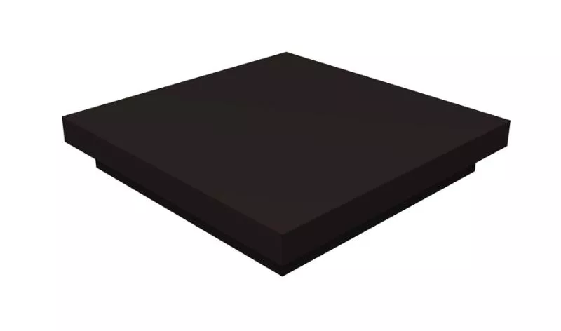 Колпак на столб плоский 390х390мм 0,5 Satin с пленкой RAL 9005 черный купить в краснодаре