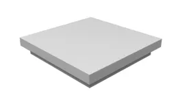 Колпак на столб плоский 410х410мм 0,45 Drap с пленкой RAL 9003 сигнальный белый. Артикул: 32855