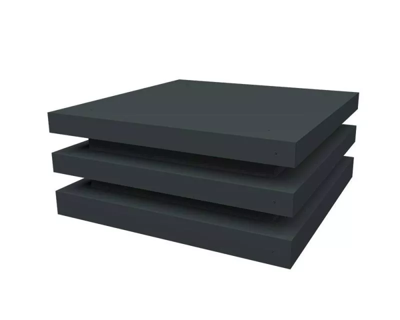 Колпак на столб плоский елка 650х640мм 0,5 Satin с пленкой RAL 7016 антрацитово-серый купить в краснодаре