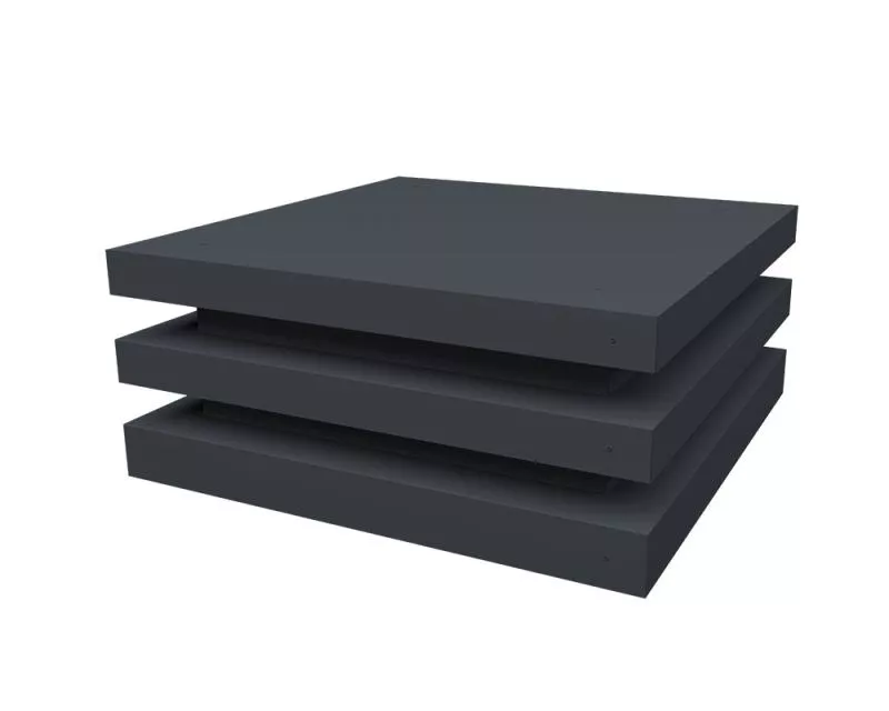 Колпак на столб плоский елка 390х390мм 0,5 Satin Matt TX с пленкой RAL 7024 мокрый асфальт купить в краснодаре