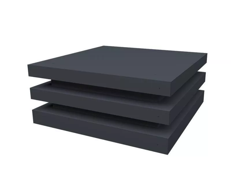 Колпак на столб плоский елка 1150х390мм 0,5 Satin Matt с пленкой RAL 7024 мокрый асфальт купить в краснодаре