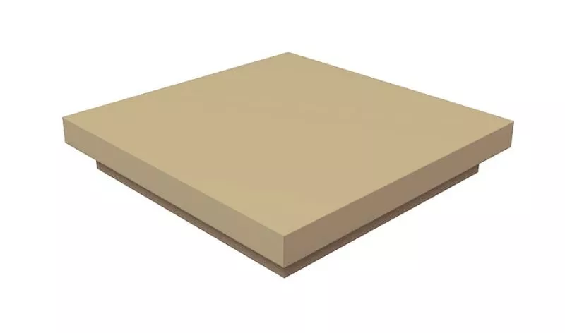 Колпак на столб плоский 510х375мм 0,45 PE с пленкой RAL 1014 слоновая кость купить в краснодаре