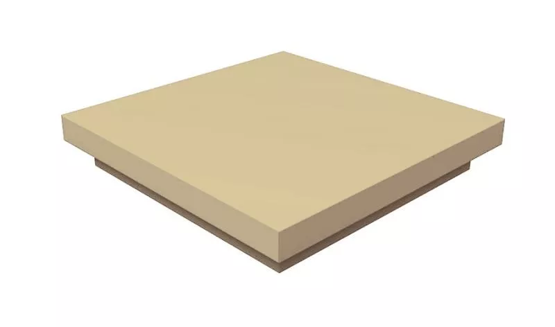 Колпак на столб плоский 390х390мм 0,45 PE с пленкой RAL 1015 светлая слоновая кость купить в краснодаре