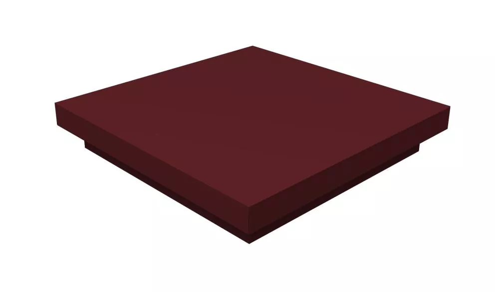 Колпак на столб плоский 350х350мм 0,45 PE с пленкой RAL 3005 красное вино купить в краснодаре