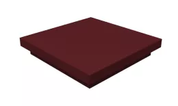 Колпак на столб плоский 350х350мм 0,45 PE с пленкой RAL 3005 красное вино. Цена: 1771 руб. Артикул: 32330