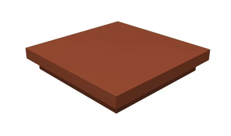 Колпак на столб плоский 385х385мм 0,45 Drap TX с пленкой RAL 8004 терракота купить в краснодаре