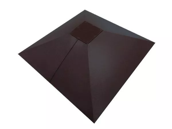 Колпак на столб под фонарь 390х390мм 0,45 Drap с пленкой RAL 7024 мокрый асфальт купить в краснодаре