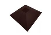 Колпак на столб под фонарь 390х390мм 0,5 GreenCoat Pural BT с пленкой RR 887 шоколадно-коричневый (RAL 8017 шоколад) – Купить оптом и в розницу