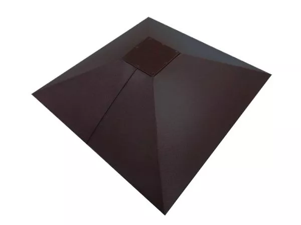 Колпак на столб под фонарь 390х390мм 0,5 Satin с пленкой RAL 7024 мокрый асфальт купить в краснодаре