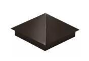 Колпак на столб 390х390мм с отливом 0,45 Drap ST с пленкой RR 32 темно-коричневый – Купить оптом и в розницу
