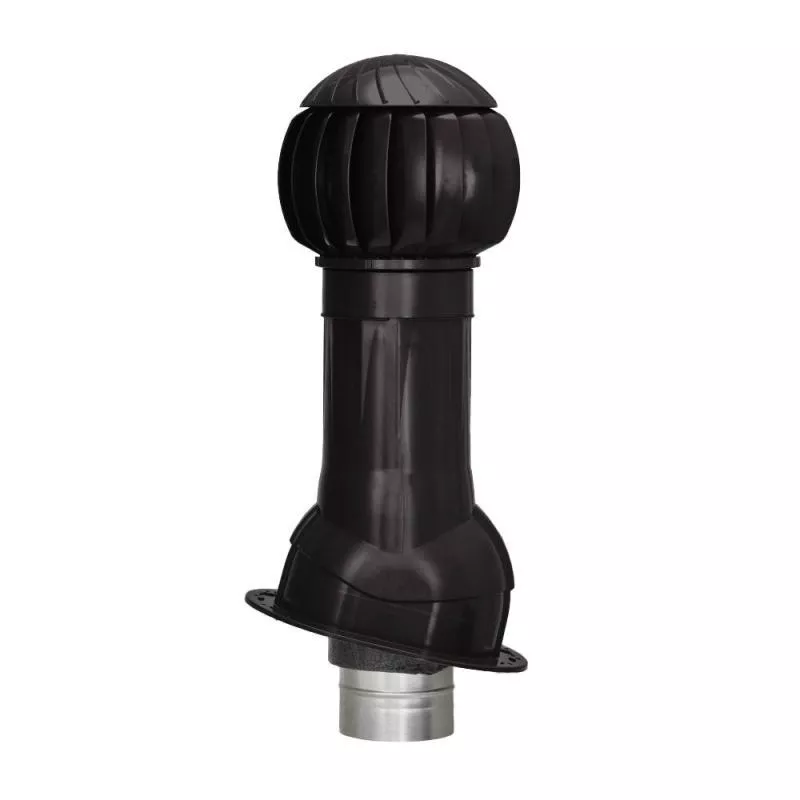 Комплект вентиляции Gervent для кровли фальцевой и гибкой черепицы, 160 мм, труба изолированная 125 мм, RAL 8019 серо-коричневый купить в краснодаре