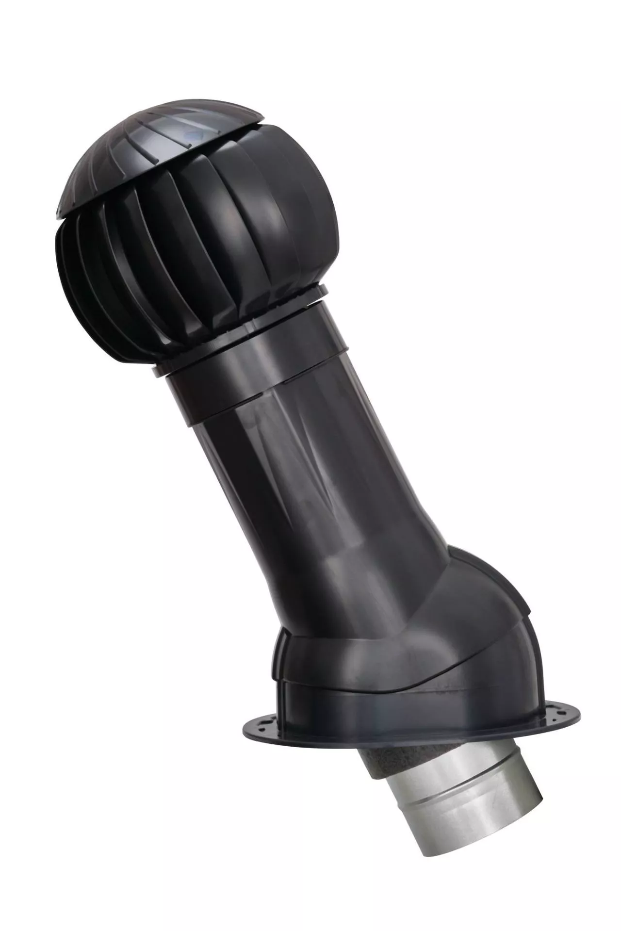 Комплект вентиляции Gervent для кровли фальцевой и гибкой черепицы, 160 мм, труба изолированная 125 мм, RAL 9005 глубокий черный купить в краснодаре