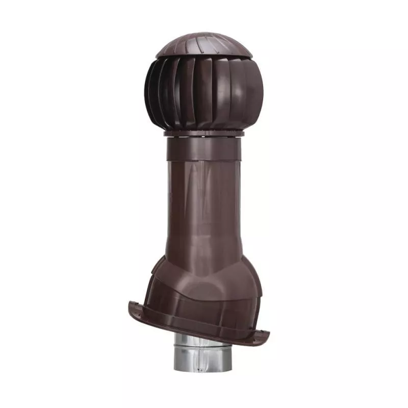 Комплект вентиляции Gervent для кровли Монтеррей, 160 мм, труба изолированная 125 мм, RAL 8017, шоколадно-коричневый купить в краснодаре